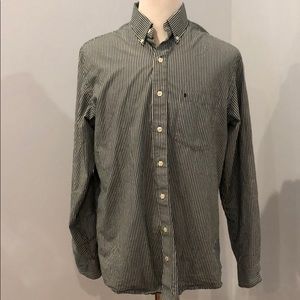 Izod green striped shirt